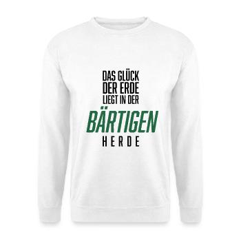 Bart, Bartträger, Lustiger Spruch, Bärtige Herde - Unisex Pullover - Weiß - Vorne