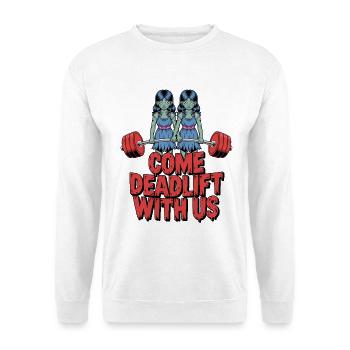 Zombie Gym : Soulevé de terre avec nous - Sweat-shirt Unisexe - blanc - Devant