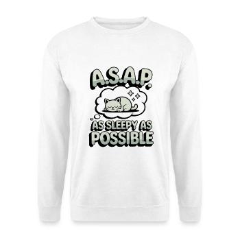 ASAP Sleep Cat Cartoon - Unisex Sweatshirt - white - Front