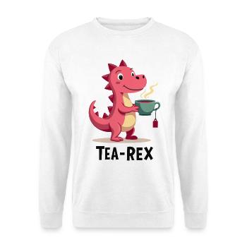Tea-Rex Dino loves tea - Unisex Sweatshirt - white - Front