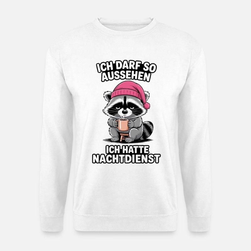 Nachtdienst Nachtschicht Krankenschwester Pfleger - Unisex Pullover - Weiß