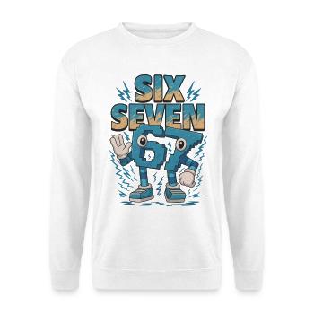 Kids Meme 67 Six Seven 6 7 Italian Brainrot Shirt - Unisex Sweatshirt - white - Front