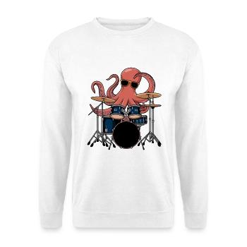 Drummer Octopus Band Groove - Unisex Sweatshirt - white - Front