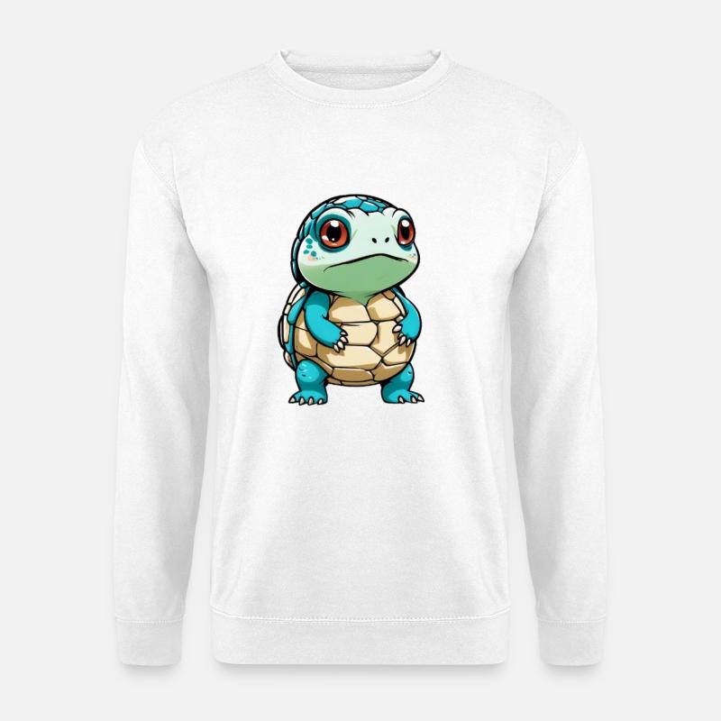 Kuschelige Schildkröte Cartoon - Unisex Pullover - Weiß