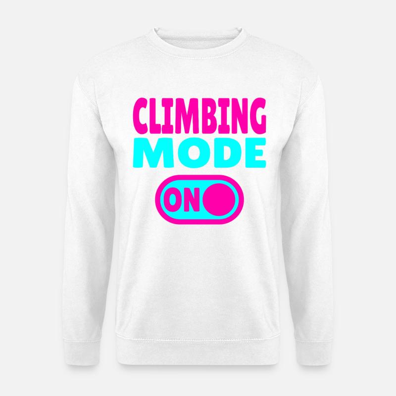Mode d’escalade activé – Style Boulder & Kletter - Sweat-shirt Unisexe - blanc