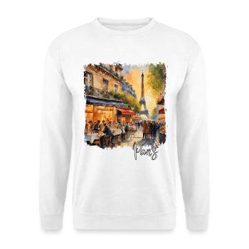Paris Watercolor, Paris France - Unisex Sweatshirt - white - Front