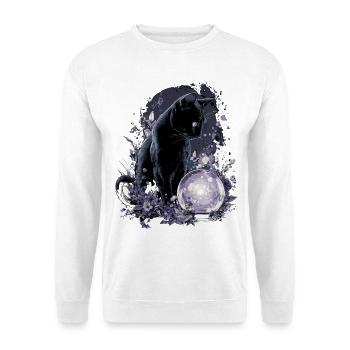 Chat Magique Diseuse de Bonne Aventure Magique - Sweat-shirt Unisexe - blanc - Devant