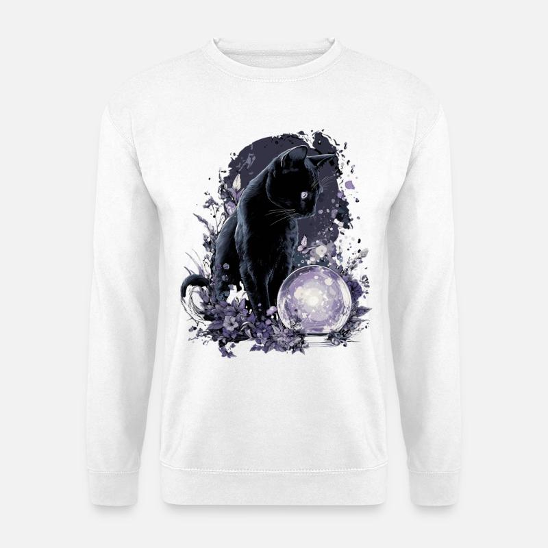 Magic Cat Fortune Teller Magical - Unisex Sweatshirt - white
