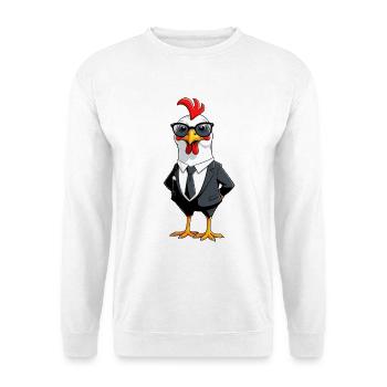 Dress Chicken : Chic d’affaires - Sweat-shirt Unisexe - blanc - Devant