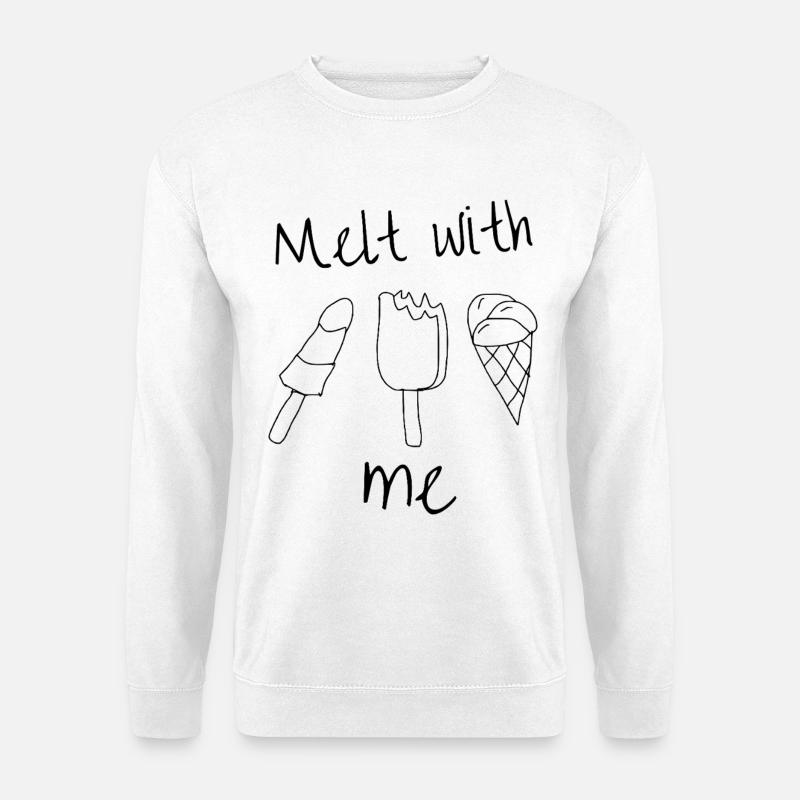 Melt with me | Eiscreme - Unisex Pullover - Weiß