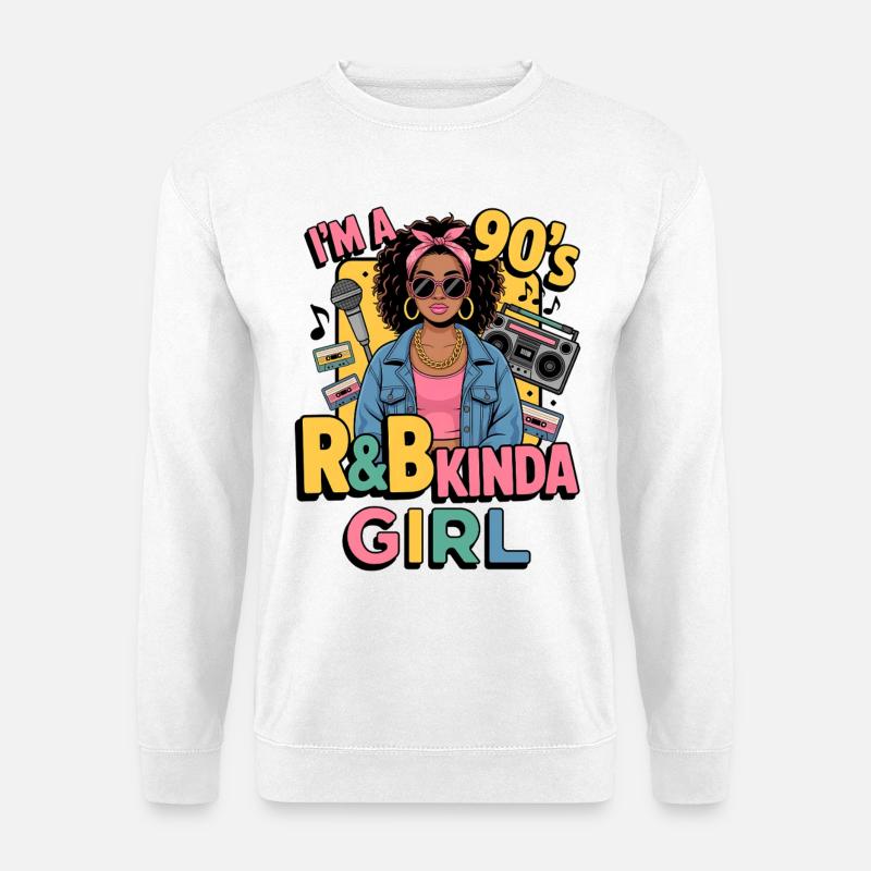 90er R&B Girl Stil - Unisex Pullover - Weiß