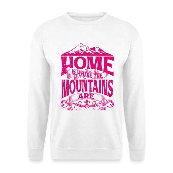 Home Is Where The Mountains Are - Unisex Sweatshirt - white - Front