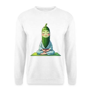 Cucumber Head Meditation Figure Kimono - Unisex Sweatshirt - white - Front