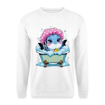 Fish in Pink Bathtub - Unisex Sweatshirt - white - Front