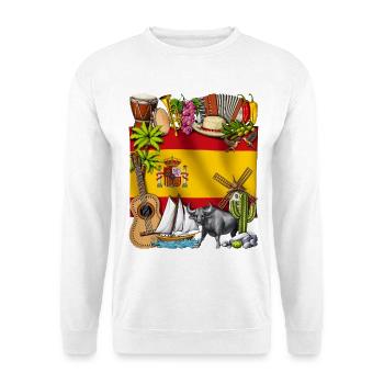 Spanien - Unisex Pullover - Weiß - Vorne