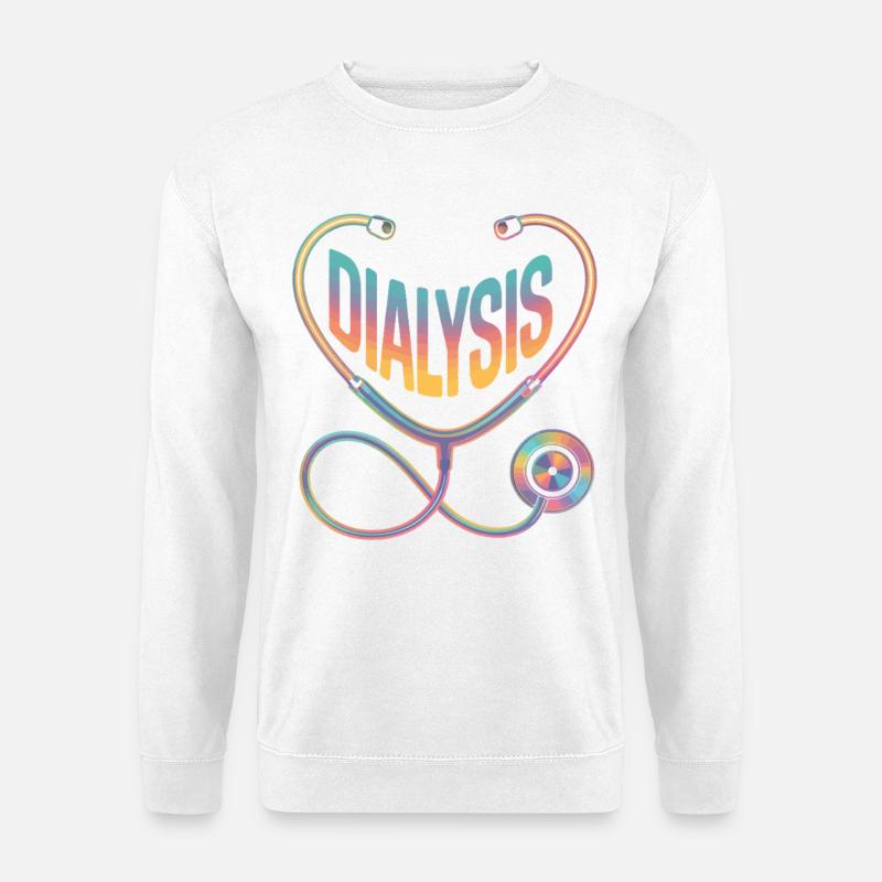 Rainbow Diagnostic Stethoscope - Unisex Sweatshirt - white