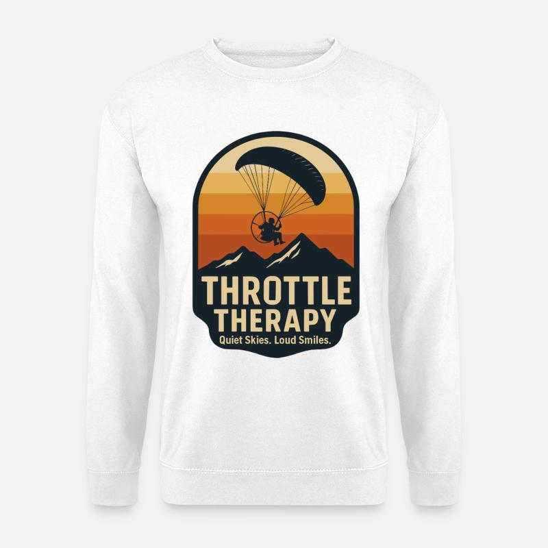 Throttle Therapy Paragliding Abenteuer - Unisex Pullover - Weiß