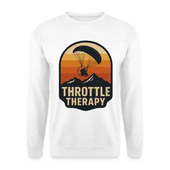 Thérapie par l’accélérateur Aventure Parapente - Sweat-shirt Unisexe - blanc - Devant