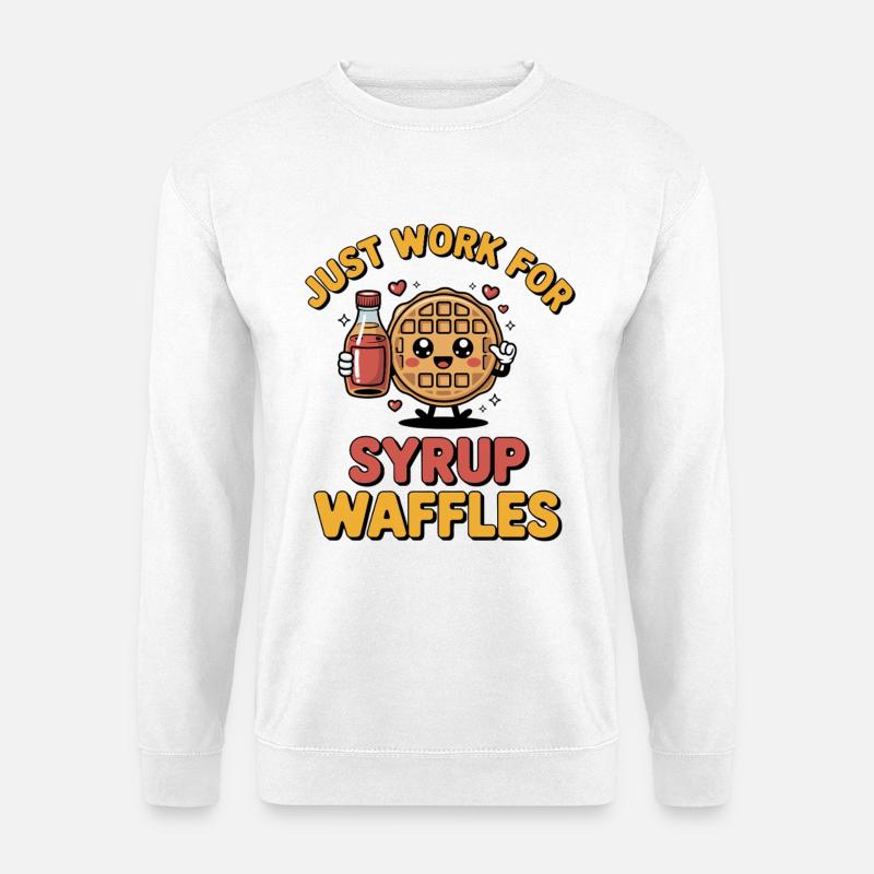 Belgische Waffeln Geschenkidee Design - Unisex Pullover - Weiß
