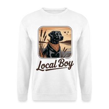 Local Boy Labrador Hunting Dog Duck Hunting - Unisex Sweatshirt - white - Front