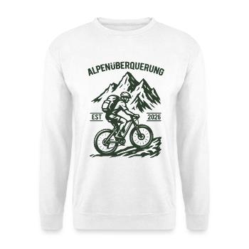 Alpenüberquerung EST 2026 - Fahrrad - Unisex Pullover - Weiß - Vorne
