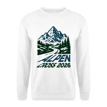 Alpen Cross 2026 - Cycling Hiking Routes - Unisex Sweatshirt - white - Front