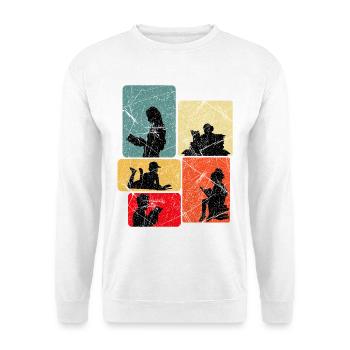 Reading Books, Bookworm - Unisex Sweatshirt - white - Front