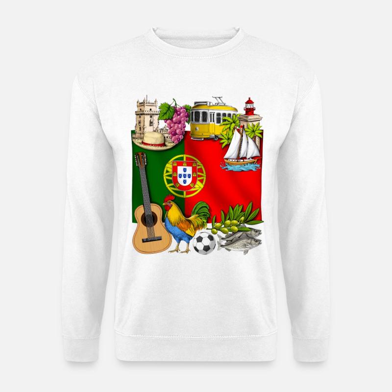 Portugal Stolz - Unisex Pullover - Weiß