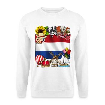 Pays-Bas - Sweat-shirt Unisexe - blanc - Devant