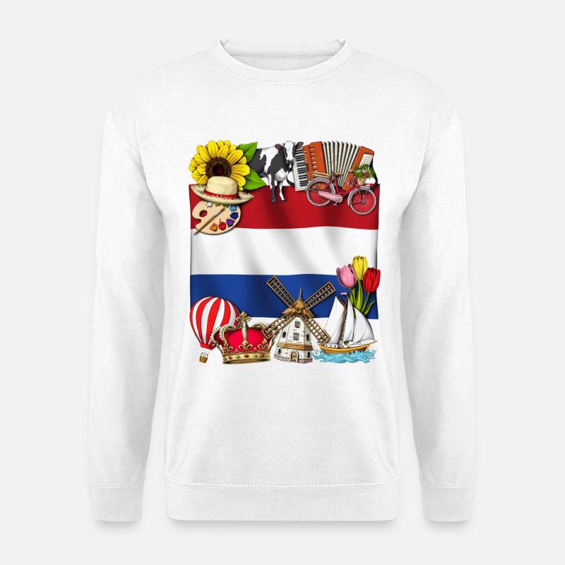 Niederlande - Unisex Pullover - Weiß