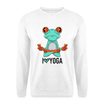 I love yoga - Unisex Sweatshirt - white - Front