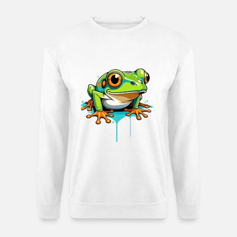 Frog Graffiti Neon Splash - Unisex Sweatshirt - white
