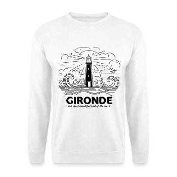 Geschenk Gironde Souvenir Reise Bordeaux Dünenweine - Unisex Pullover - Weiß - Vorne