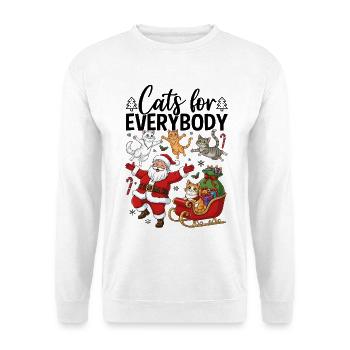 Cats For Everybody - Unisex Pullover - Weiß - Vorne