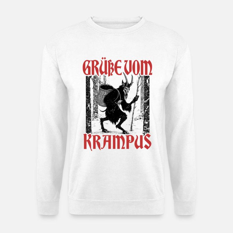 KRAMPUS NIKOLAUS NIKOLO PERCHTEN KRAMPERL - Unisex Pullover - Weiß