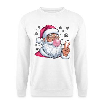Weihnachtsmann Bubble Gum - Unisex Pullover - Weiß - Vorne