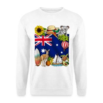 Australien - Unisex Pullover - Weiß - Vorne