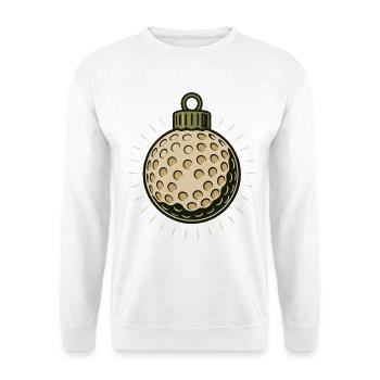Funny Golf Christmas Ball Design - Unisex Sweatshirt - white - Front