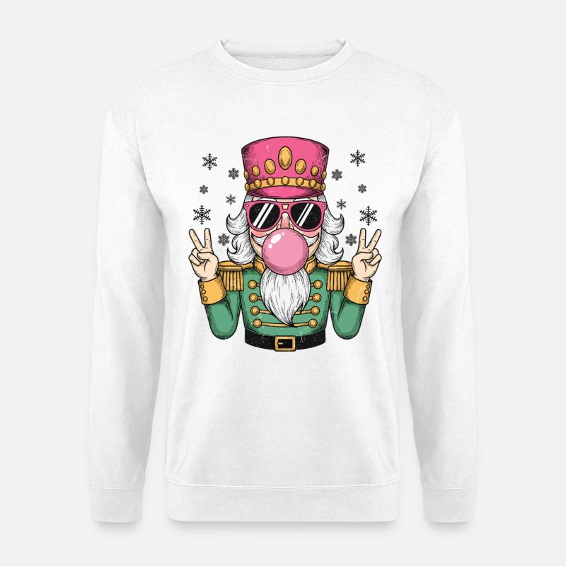 Nutcracker blows chewing gum - Unisex Sweatshirt - white