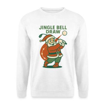 Jingle Bell Draw Funny Golf Santa Claus Holiday - Unisex Sweatshirt - white - Front