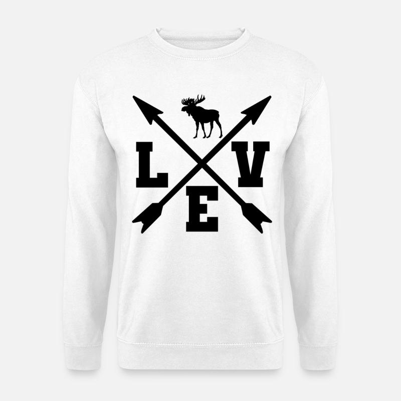 Łoś - Bluza unisex - biały