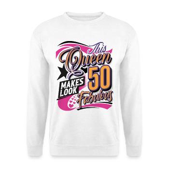 Reine du 50e anniversaire - Sweat-shirt Unisexe - blanc - Devant