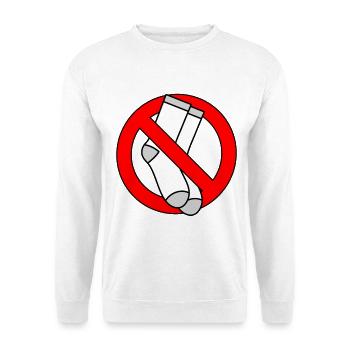 No socks allowed shield feet - Unisex Sweatshirt - white - Front