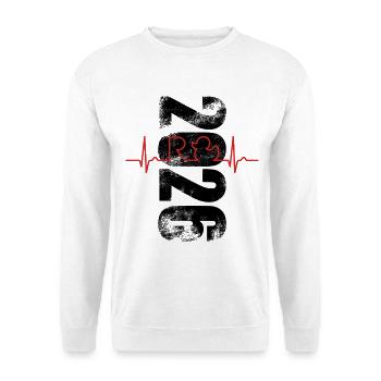 Rente 2026 - Retraite - Courbe ECG de rente - Sweat-shirt Unisexe - blanc - Devant