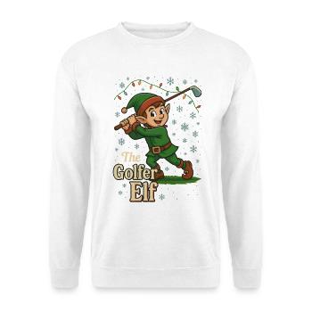 The Golfer Elf Funny Golf Player Design - Unisex Sweatshirt - white - Front