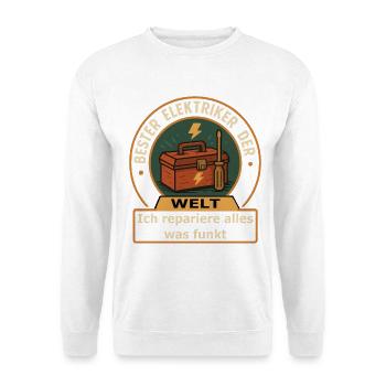 Welt Ich Repariere Alles Was Funkt - Unisex Pullover - Weiß - Vorne