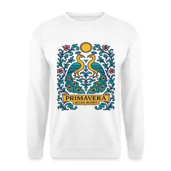 Primavera Ailes Blüht Frühlings Vogel Ornament - Unisex Pullover - Weiß - Vorne