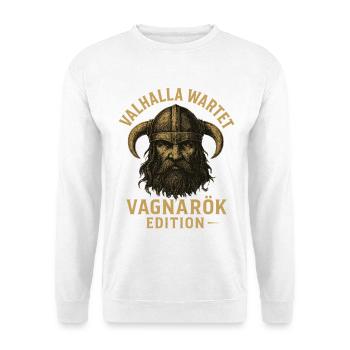 Valhalla Wartet Vagnarök Edition Wikinger - Unisex Pullover - Weiß - Vorne