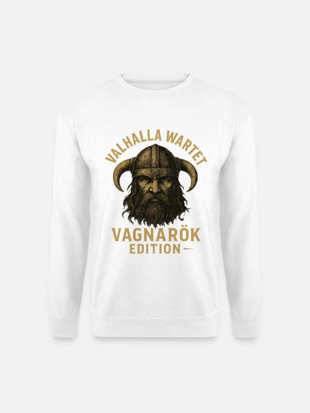 Valhalla Awaits Vagnarök Edition Vikings - Unisex Sweatshirt - white