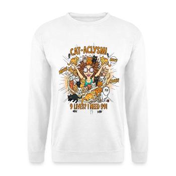 CAT-ACLYSM! 99 Cats Chaos - Comic - Unisex Sweatshirt - white - Front